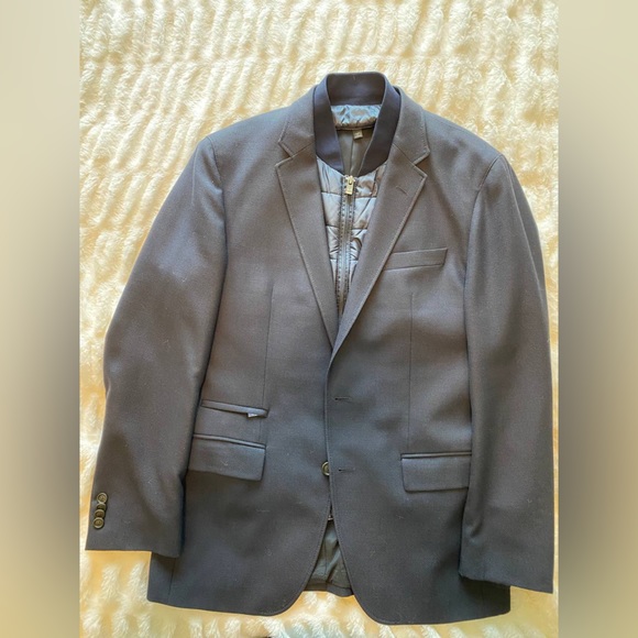 NWOT Hugo Boss Navy Down Filled SLIM-FIT JACKET WITH PADDED INNER BIB - Picture 8 of 14